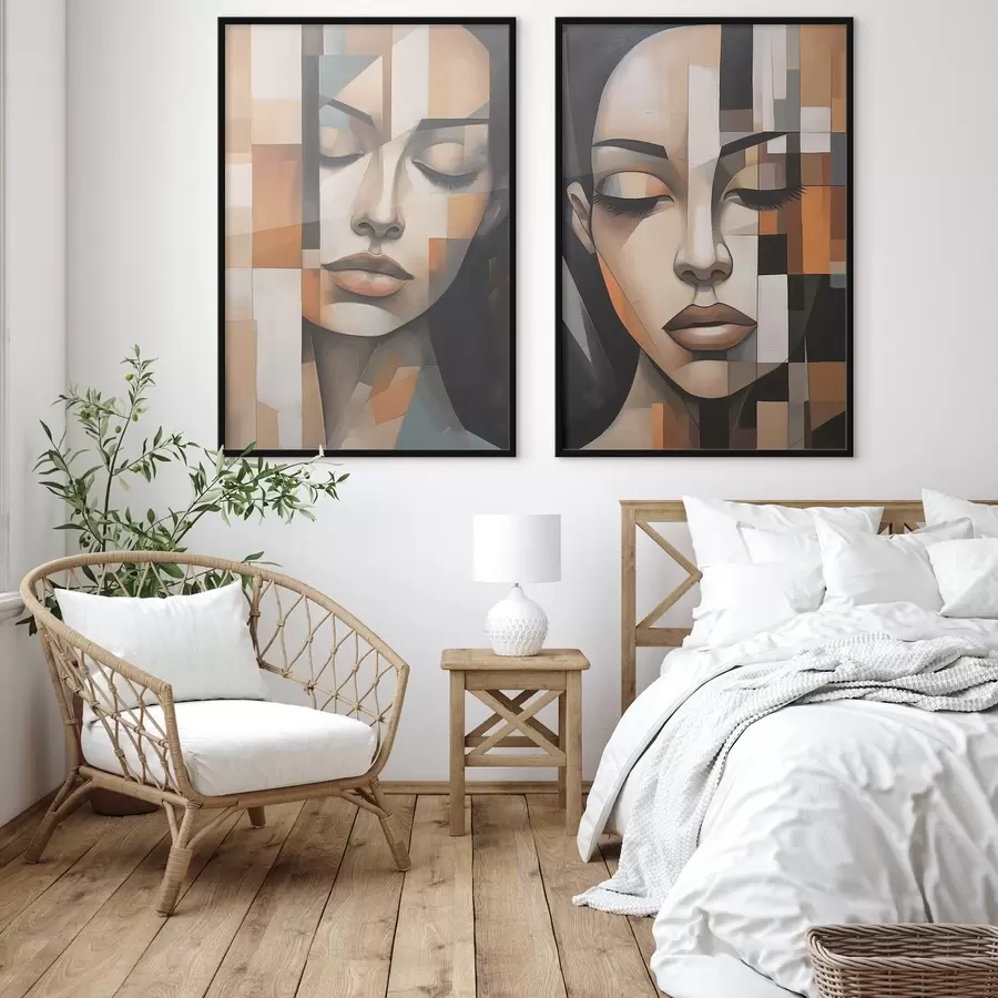 Fototapeedid Kubistlik naise portree d01023