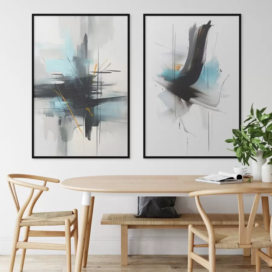 Fototapeedid Abstraktsioon, mis imiteerib pritsmeid ja pintslitõmbeid d01037