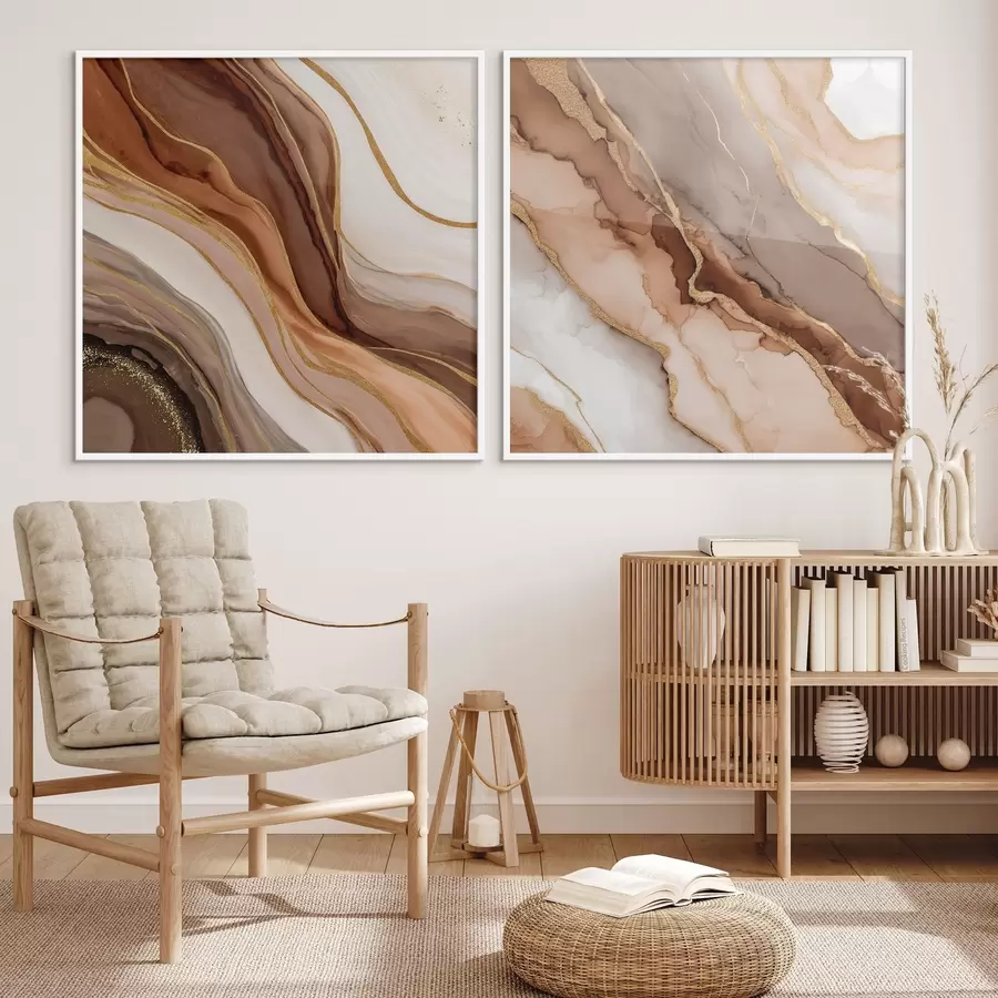 Fototapeedid Kaheosaline abstraktne kompositsioon sujuvate kihiliste üleminekutega d00982