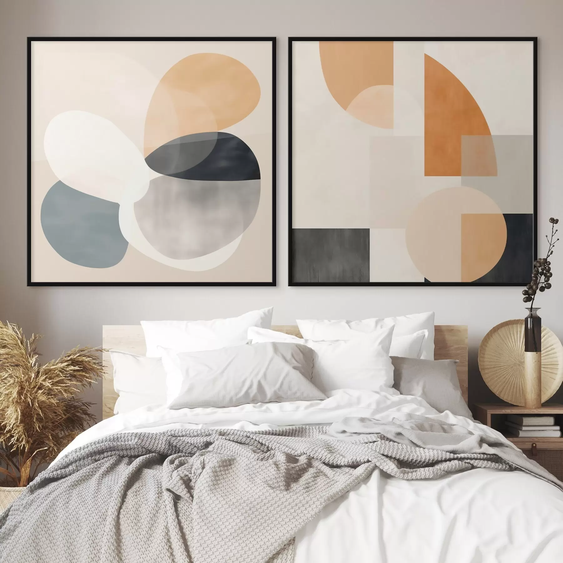 Fototapeedid Vesivärvimaalide minimalismis vormide ümarad ristumiskohad d00993