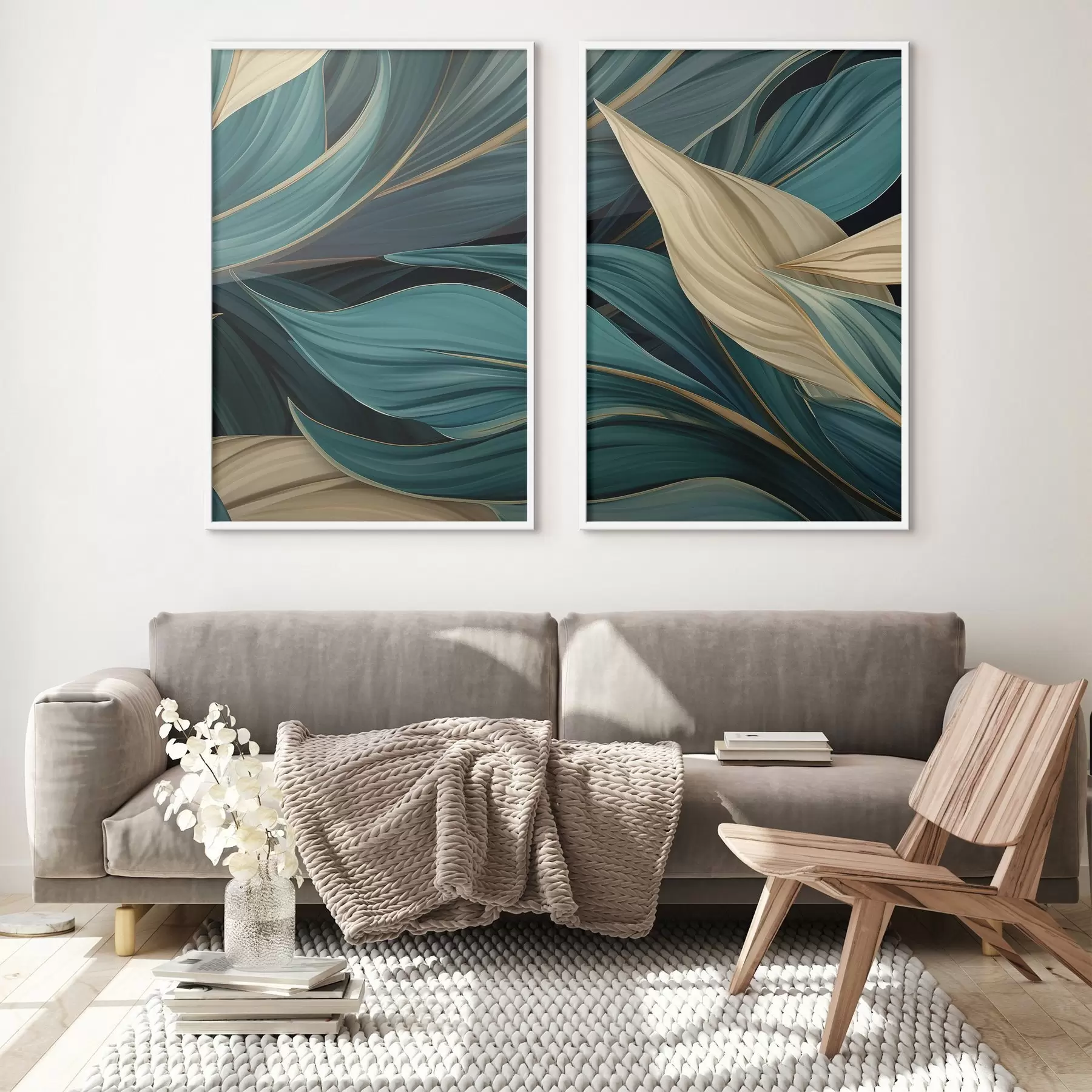 Fototapeedid Rohelised abstraktsed lehed d01063