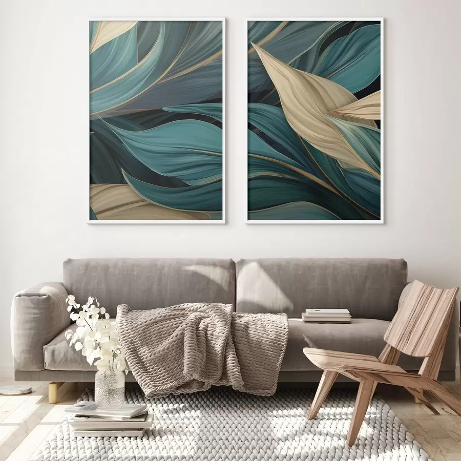 Fototapeedid Rohelised abstraktsed lehed d01063