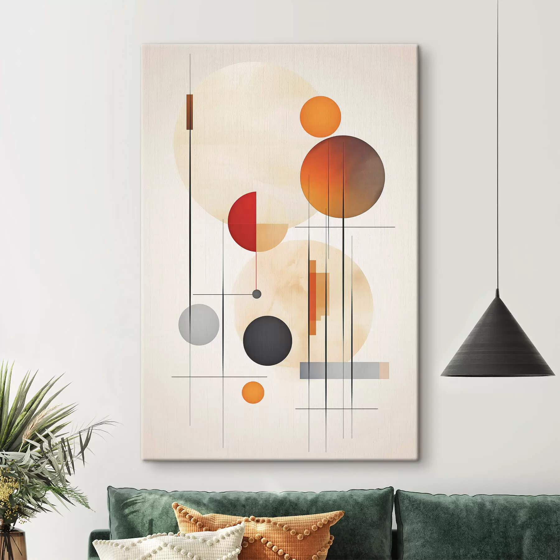 Pilt Geomeetriline abstraktsioon sfääridega s46976