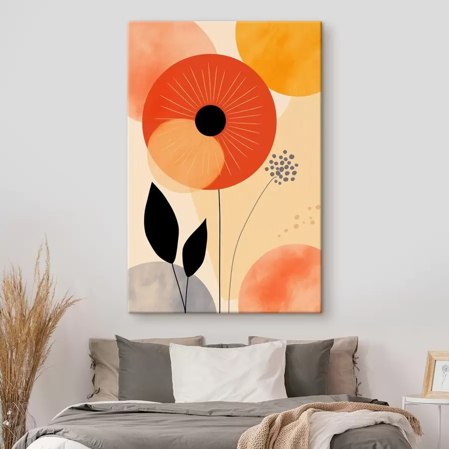 Pilt Digitaalses illustratsioonistiilis dekoratiivne lillekunst s46927