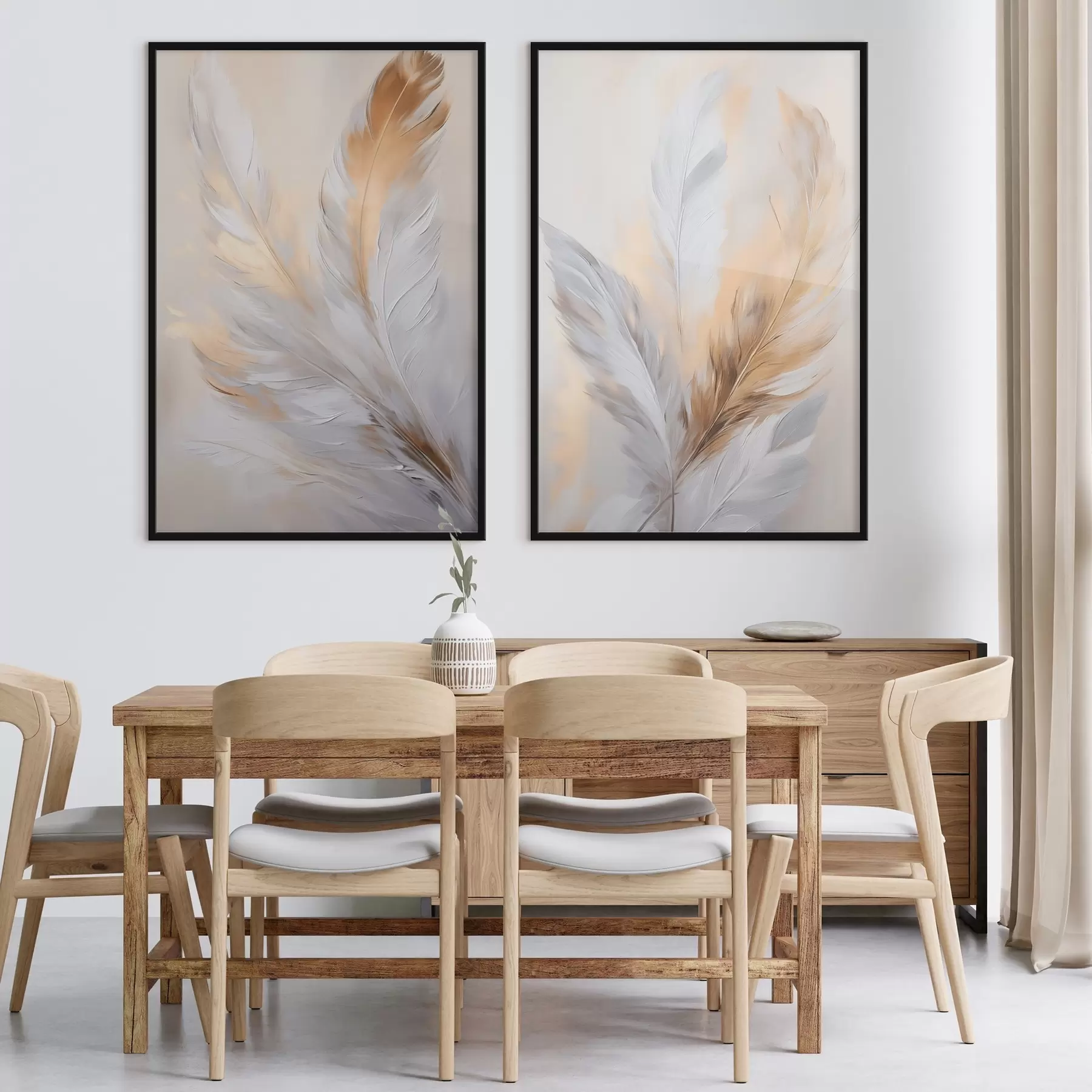 Fototapeedid Oranžide aksentidega suled, tekstuuriga minimalistlik kompositsioon, modernne kunst d00828