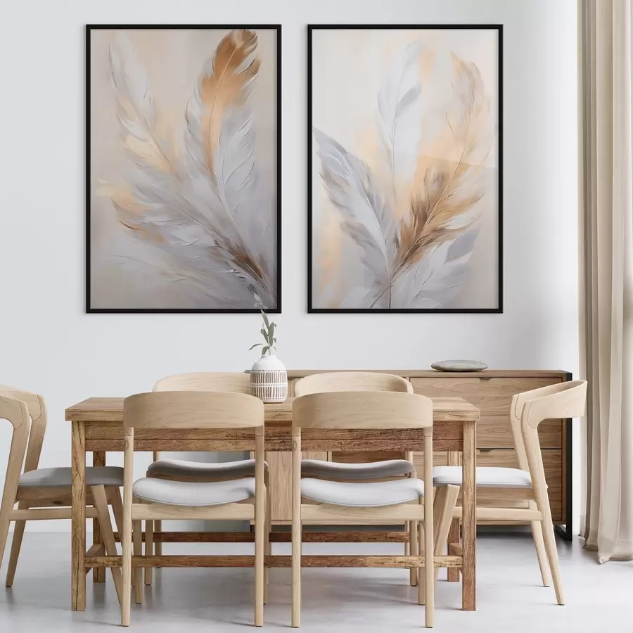 Fototapeedid Oranžide aksentidega suled, tekstuuriga minimalistlik kompositsioon, modernne kunst d00828