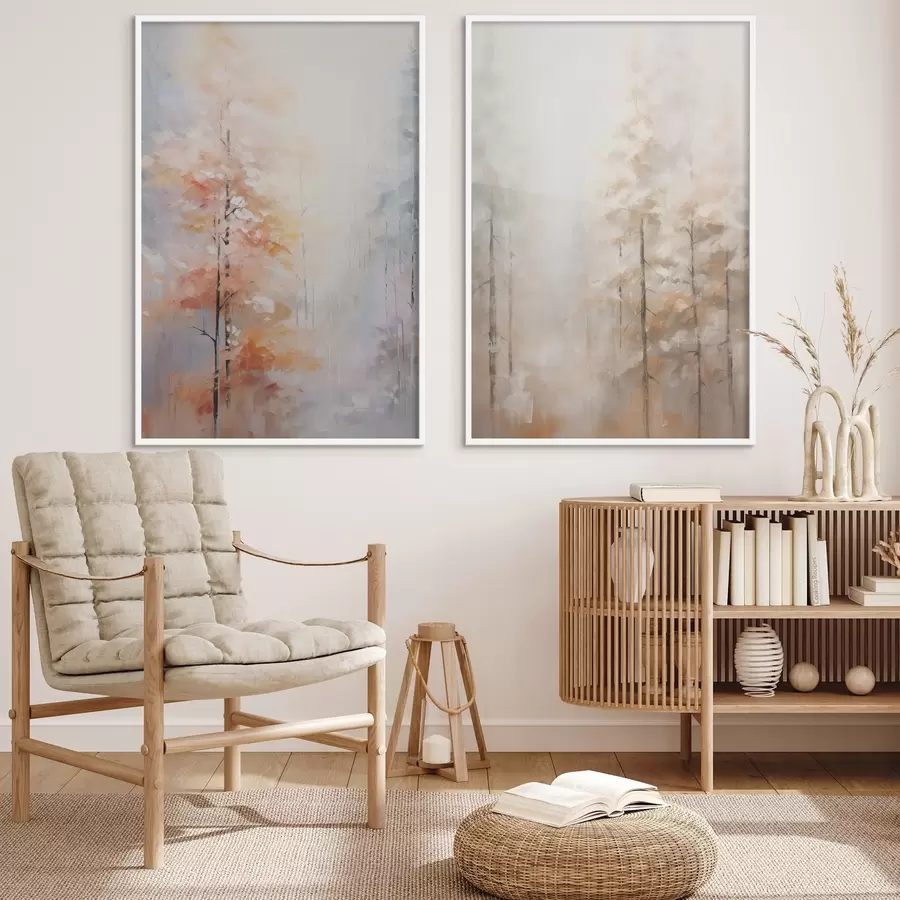 Fototapeedid Sügisene metsa imitatsioonimaal d00833