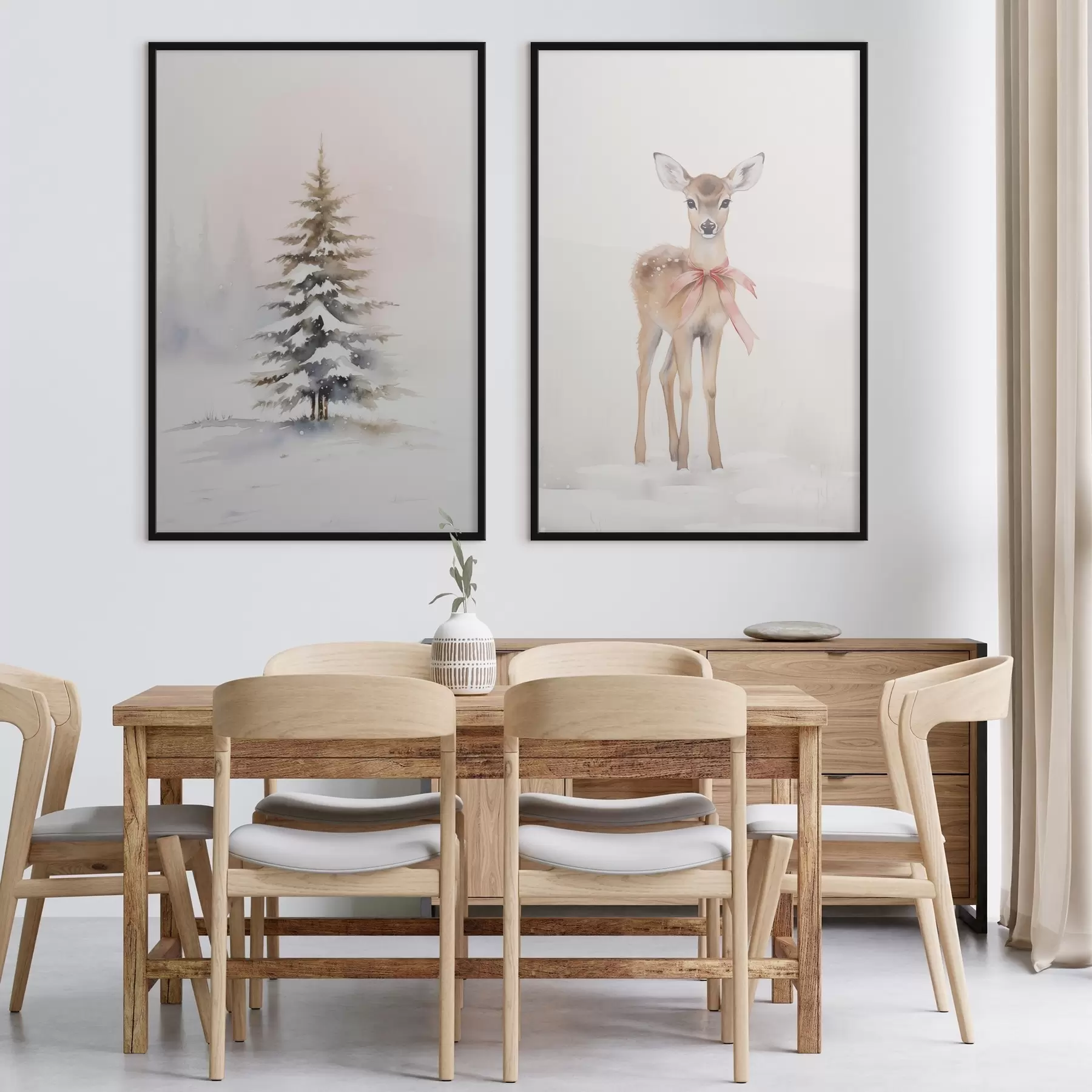 Fototapeedid Kuusk ja fawn d00933