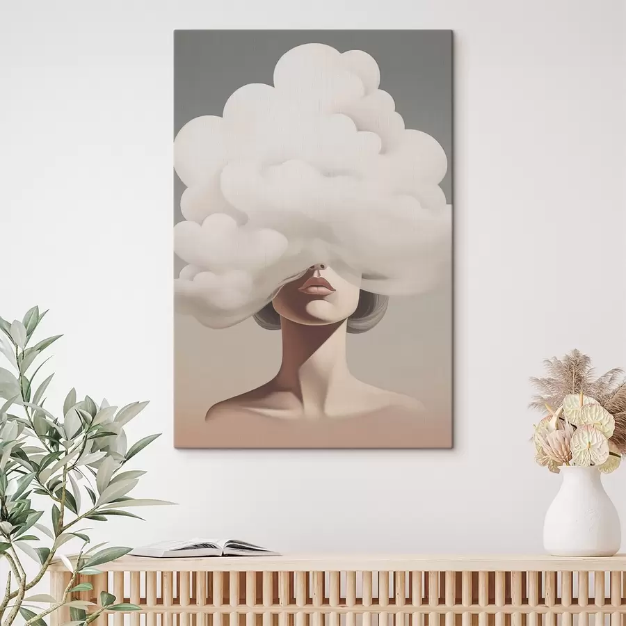 Pilt Tüdruku nägu on pilve varjus s47337