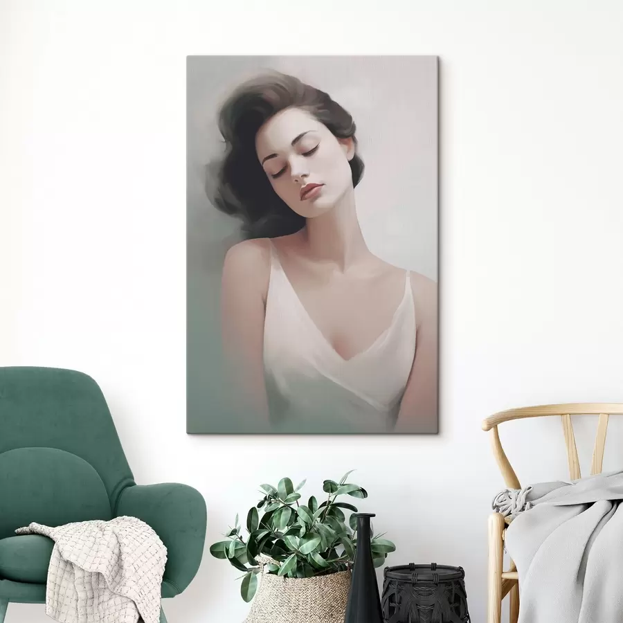 Pilt Portree tüdrukust suletud silmadega s47342