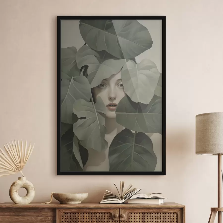 Fototapeedid Lehtedes tüdruku portree f47331