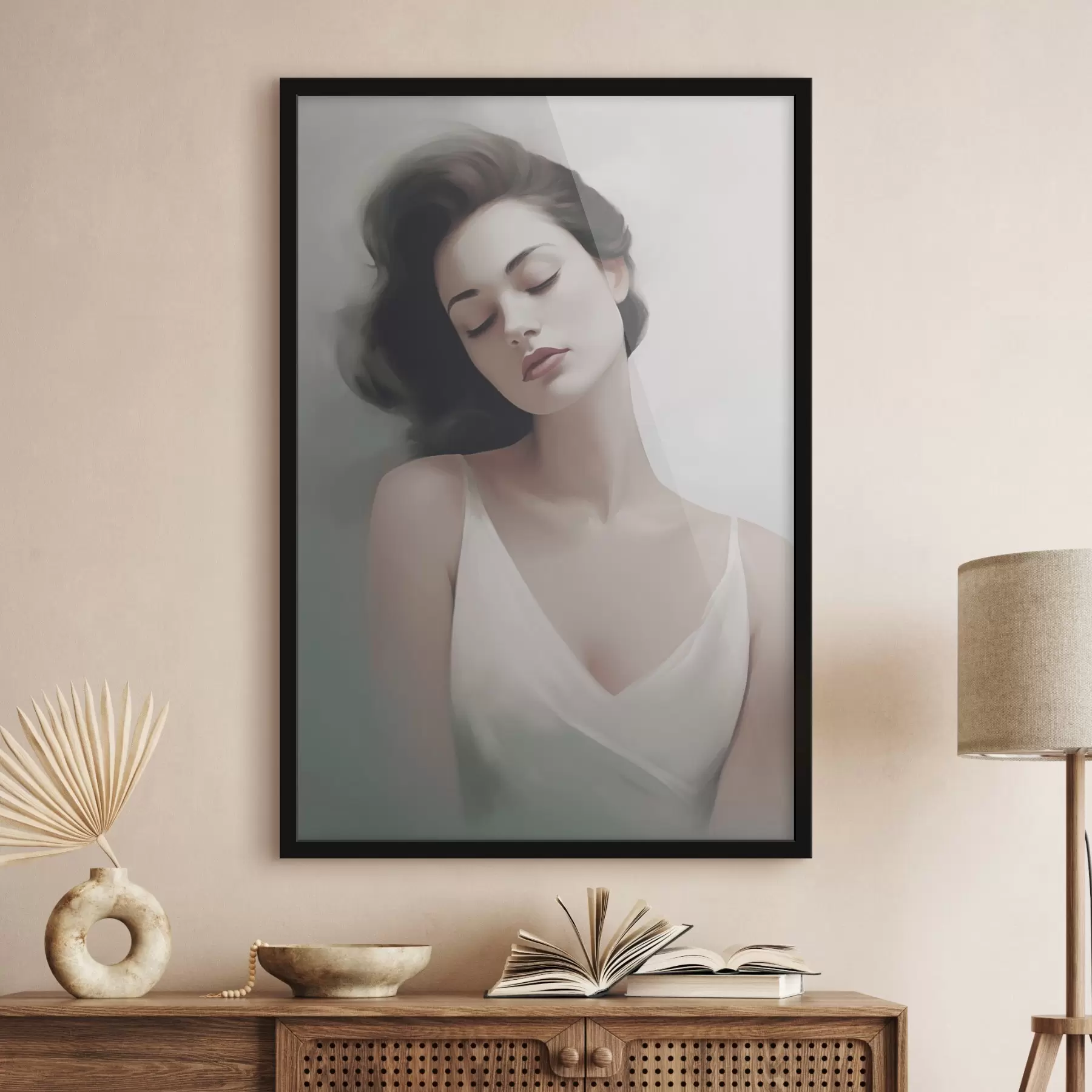 Fototapeedid Portree tüdrukust suletud silmadega f47342