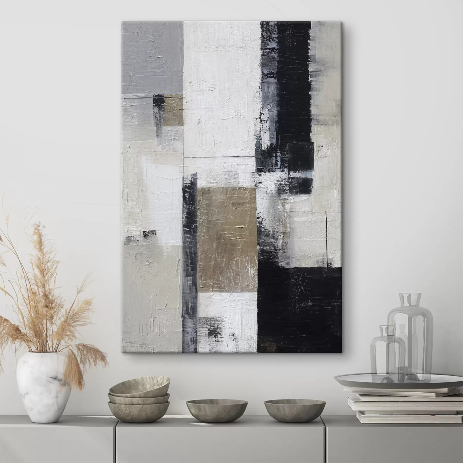 Pilt kaasaegne abstraktsioon kontrastsetes värvides s47133