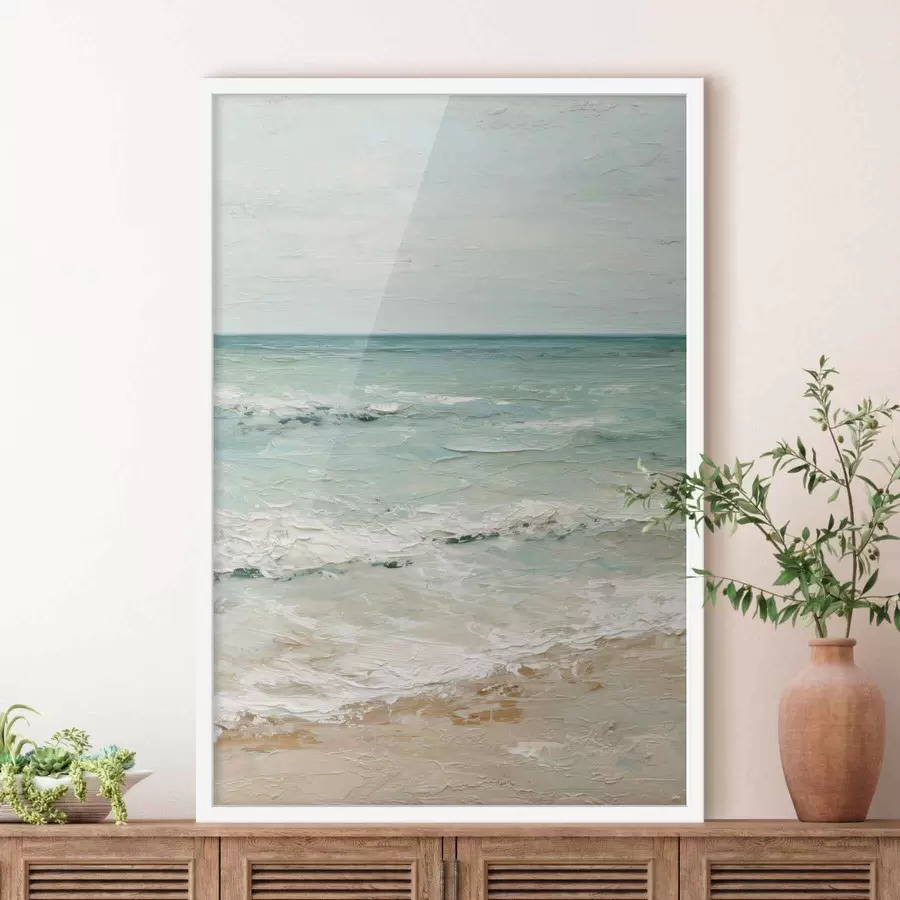 Fototapeedid mereäärne õlimaalistiilis f47119