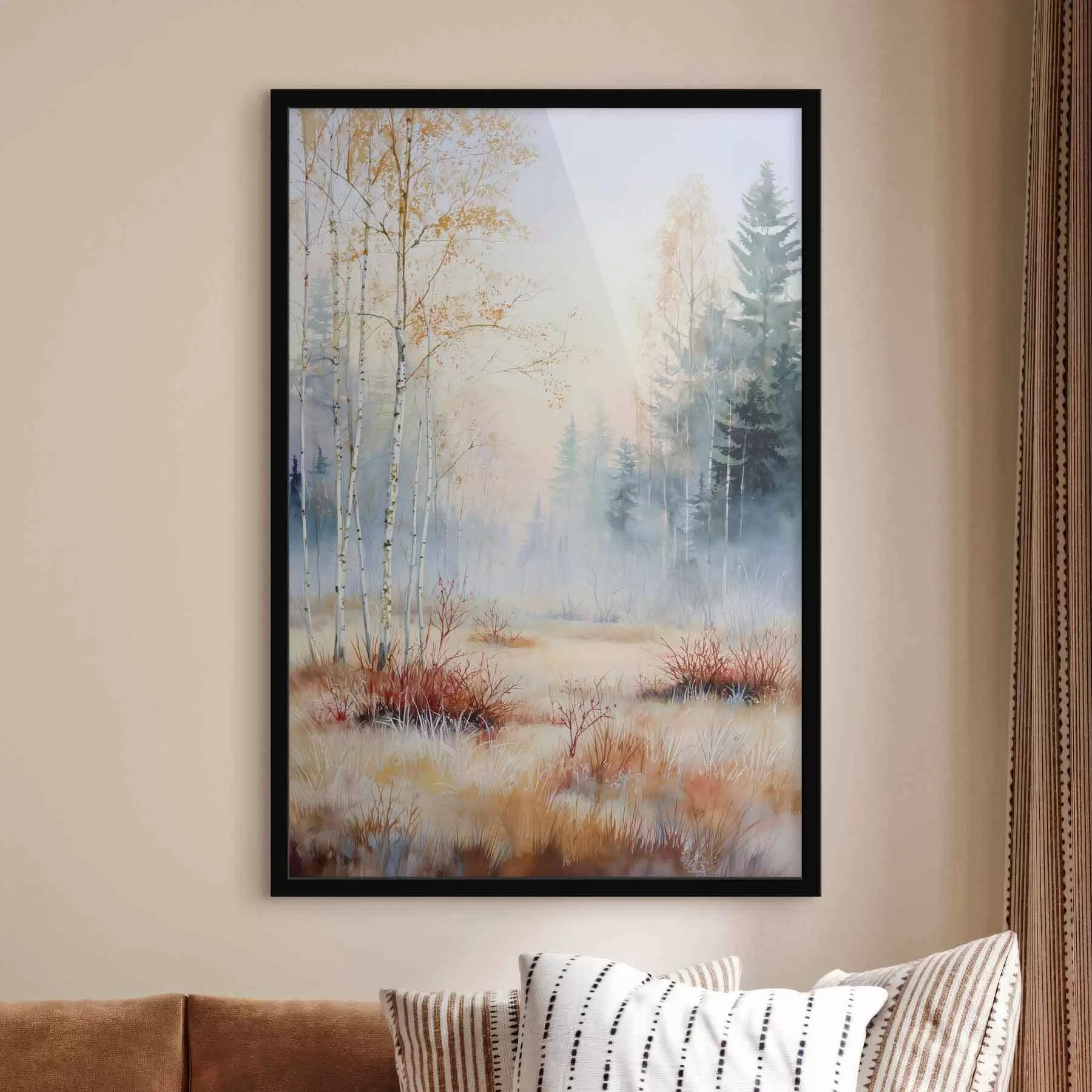 Fototapeedid maastik esimesed külmad metsas f47129