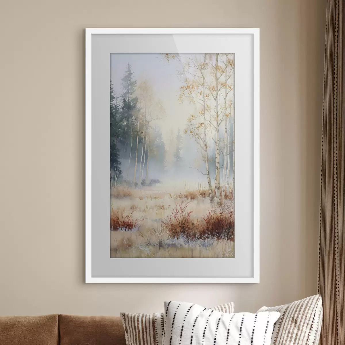 Plakat maastik esimesed külmad metsas f47130