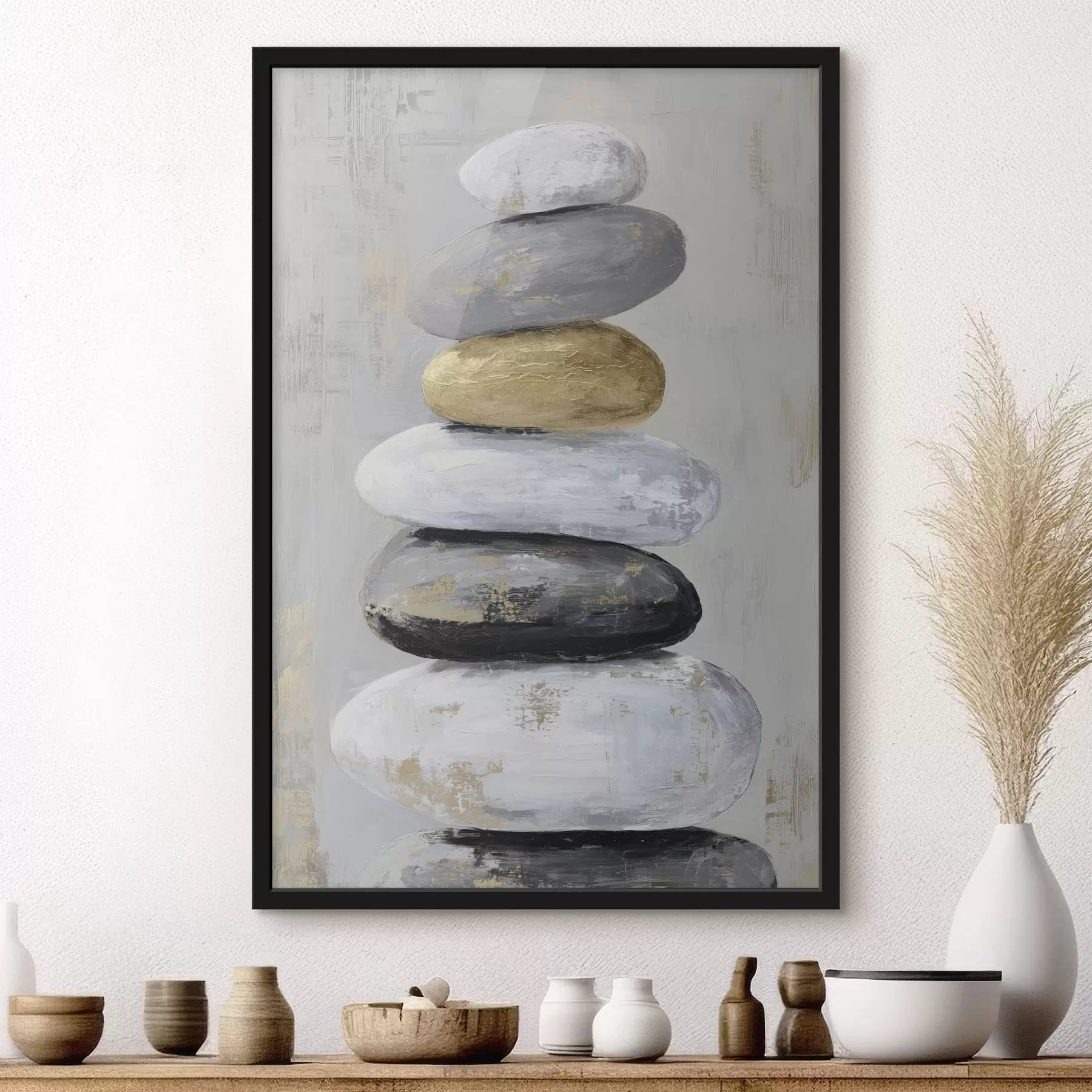 Fototapeedid suured kivid maalistiilis f47235