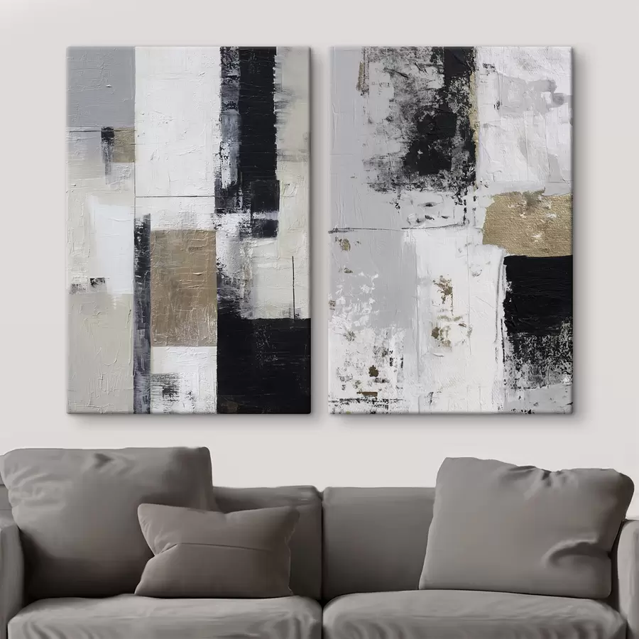 Pilt kaasaegne abstraktsioon kontrastsetes värvides m01176