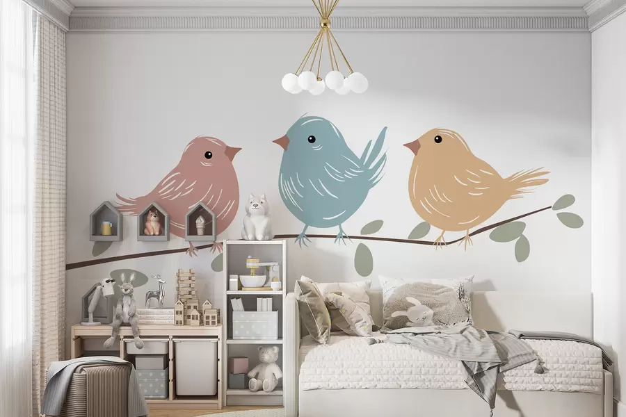 Fototapeedid Linnud oksal w05099