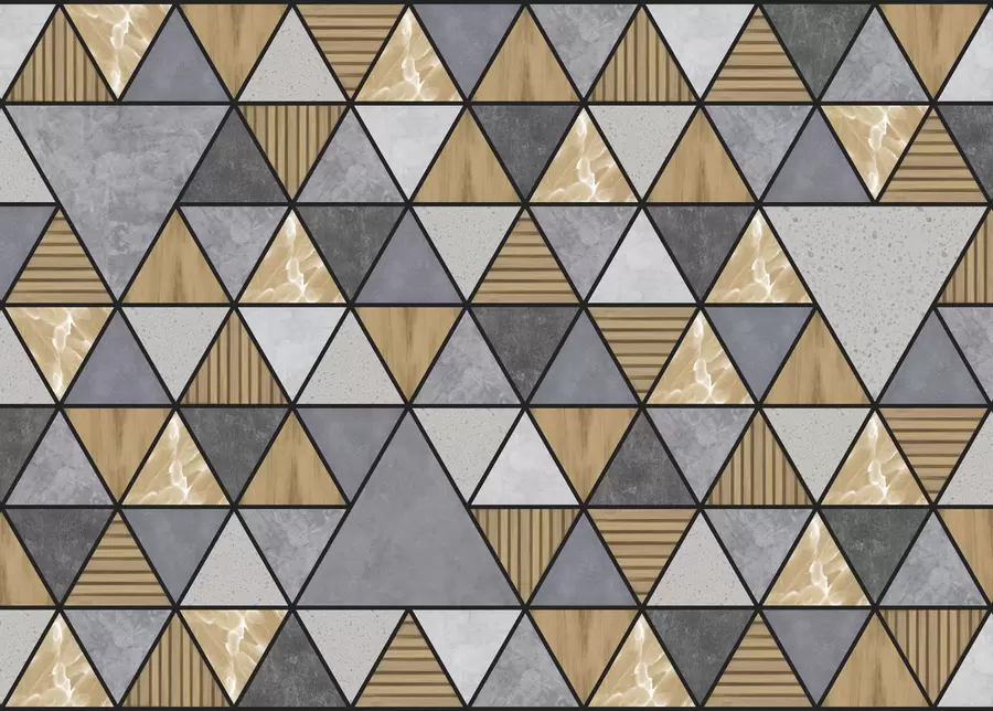 Fototapeedid Kolmnurkse kujuga ornament neutraalsete ja soojade värvidega w05096v1