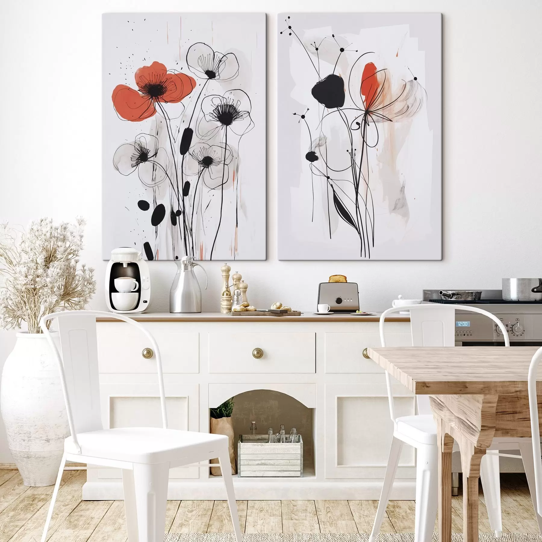 Pilt Abstraktsed lilled joonistuse imitatsioon m01227