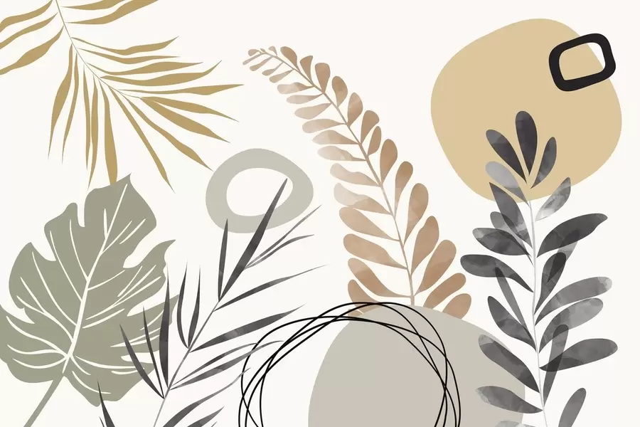 Fototapeedid Abstraktsioon taimestikuga w05137