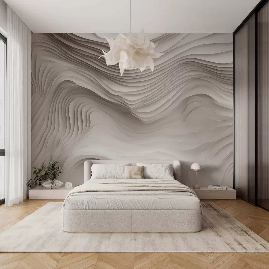 Fototapeedid beezikates toonides mahukate astmeliste reljeefide imitatsioon w05061v1