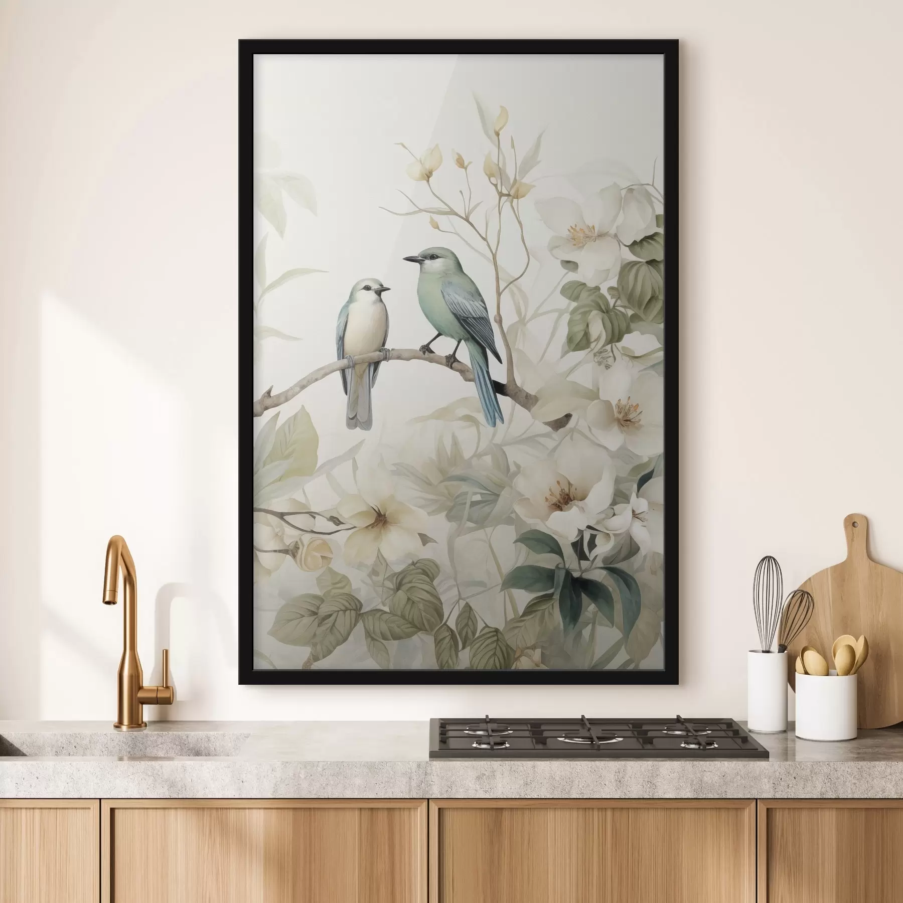 Fototapeedid Kaks lindu jasmiiniokstel f46896