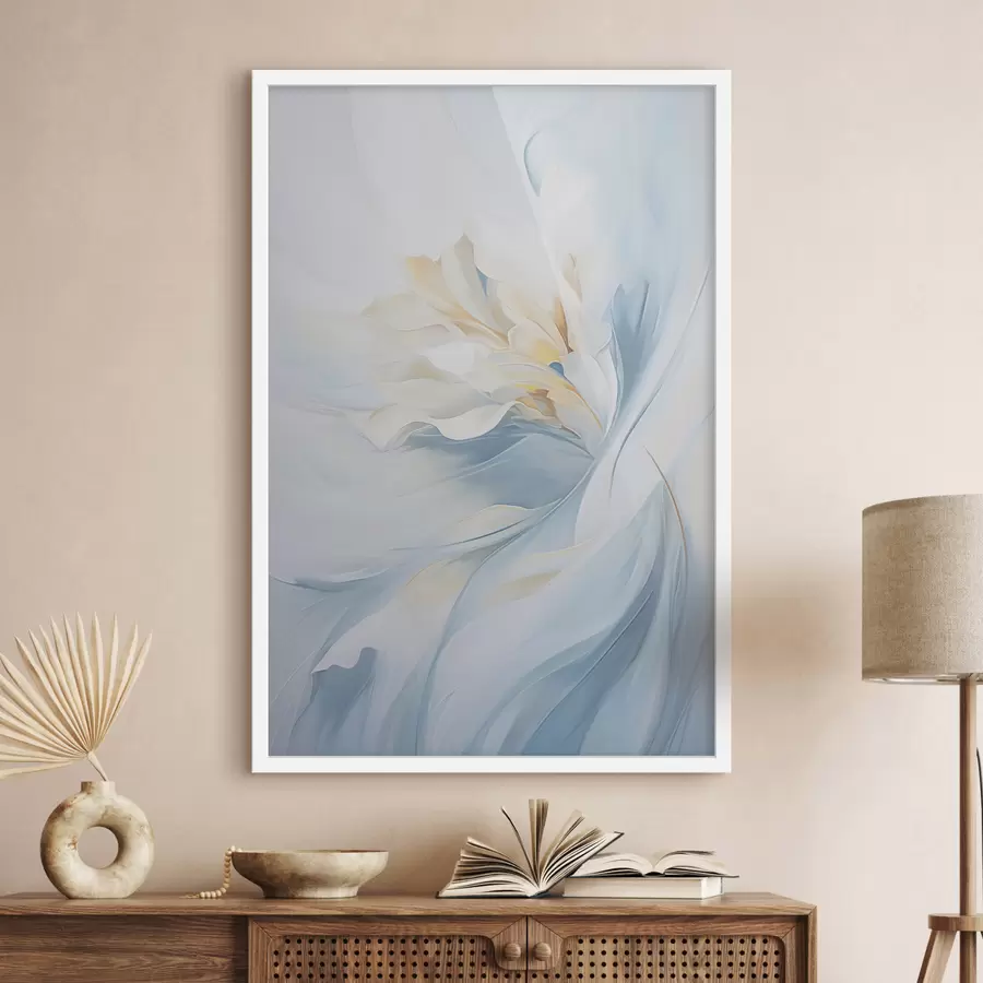 Fototapeedid Abstraktsed õrnad, läbipaistvad kroonlehed keerlevad sissepoole pehme valguse ja maalilise tekstuuriga. f47436