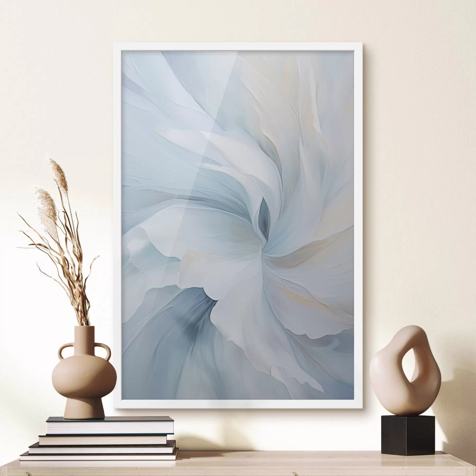 Fototapeedid Abstraktsed õrnad, läbipaistvad kroonlehed keerlevad sissepoole pehme valguse ja maalilise tekstuuriga. f47437