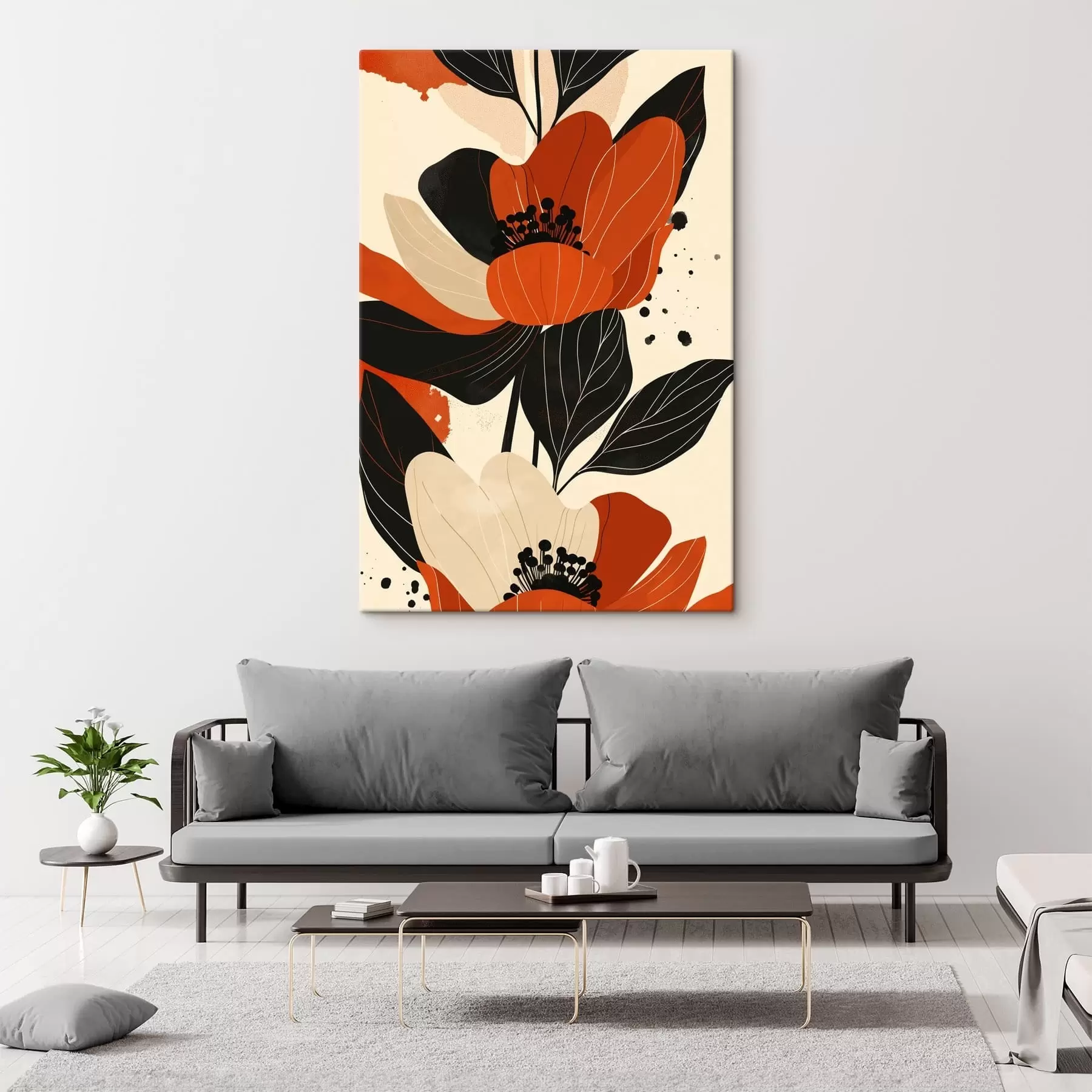 Pilt Suured värvilised lilled s47468