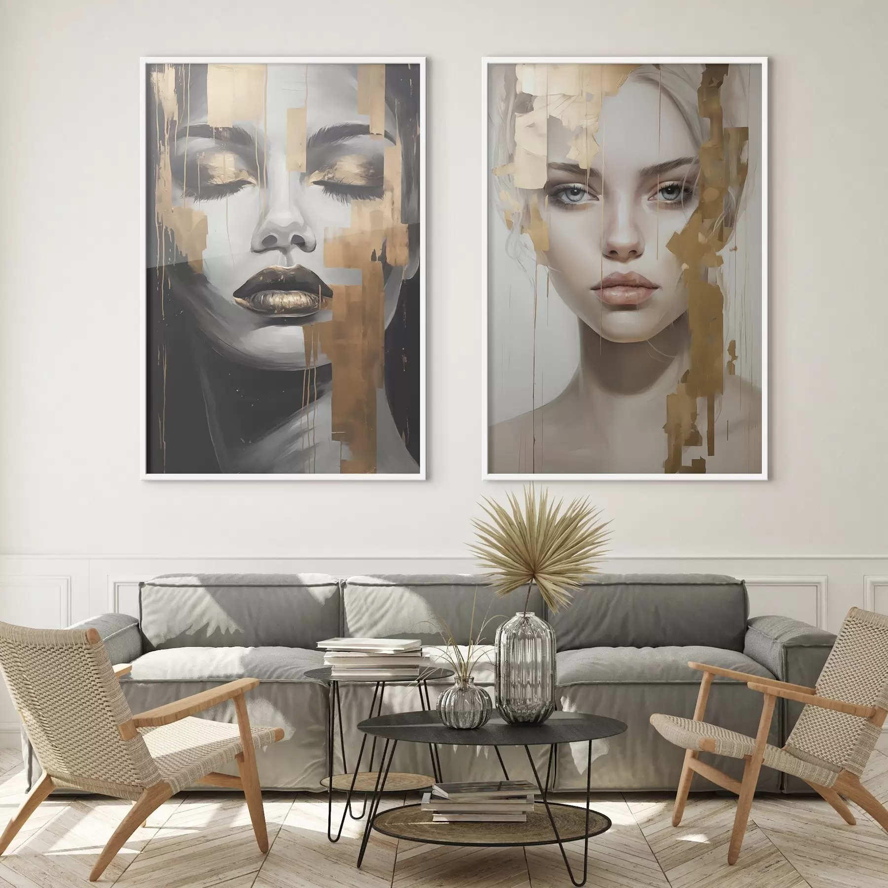 Fototapeedid Must-valge naiste portree d00544