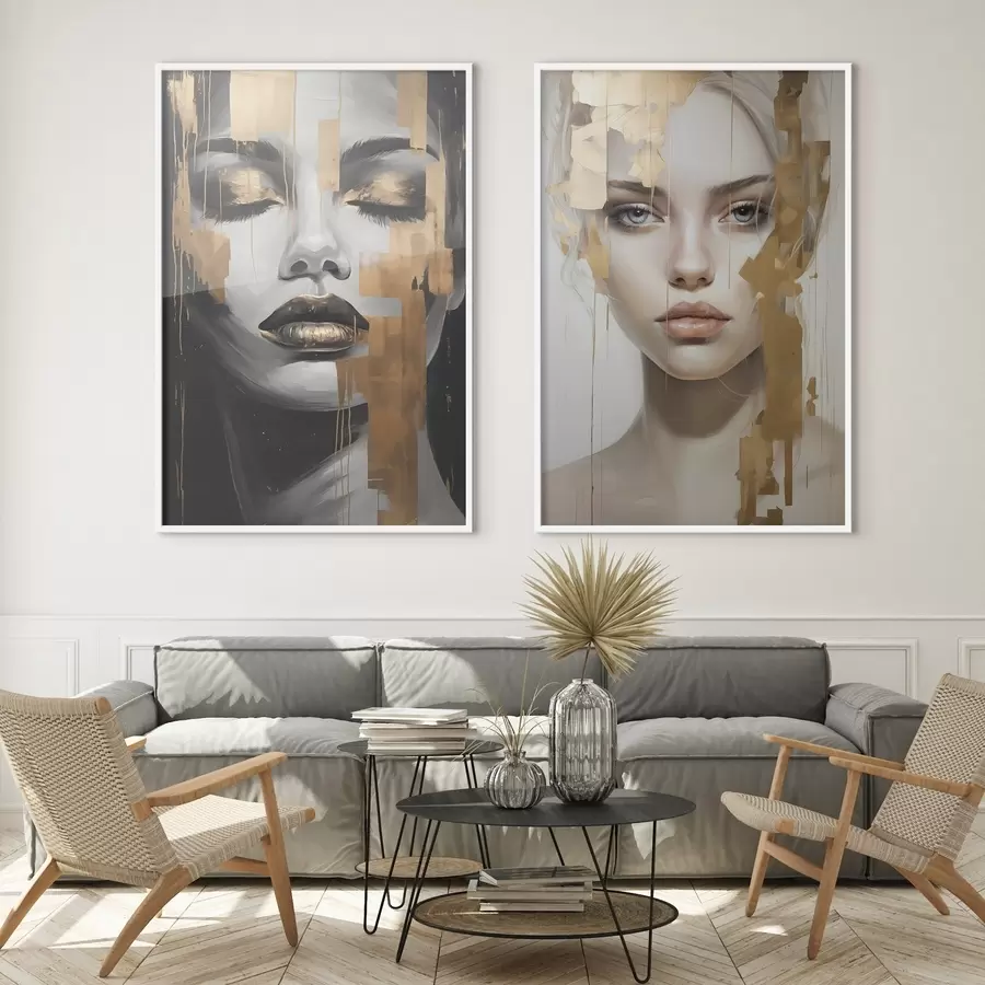 Fototapeedid Must-valge naiste portree d00544