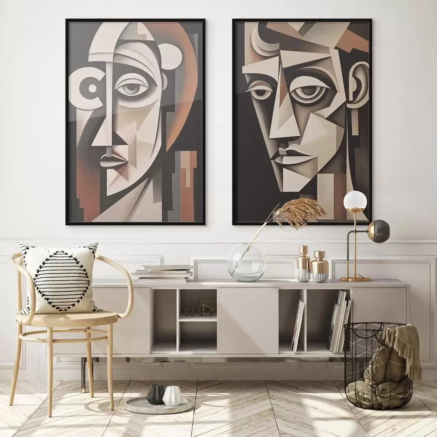 Fototapeedid Abstraktsed portreed kubistlikus stiilis d00550