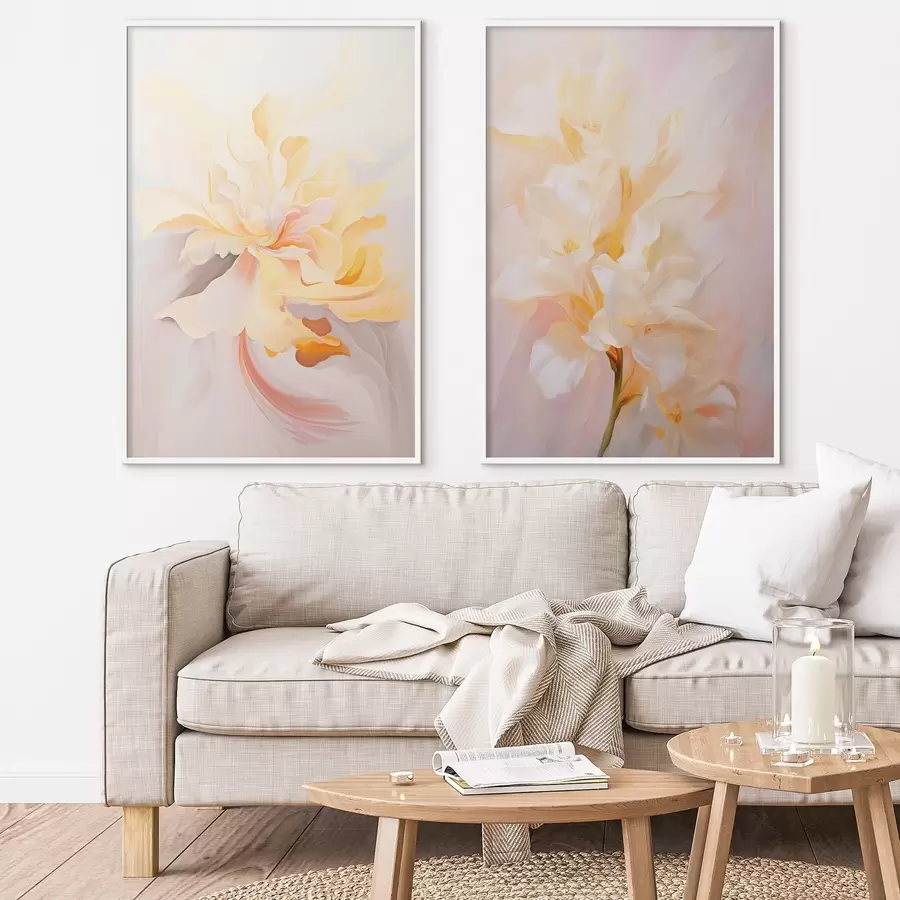 Fototapeedid Õrn diptühhon akvarellistiilis värvide üleminekutega d00576