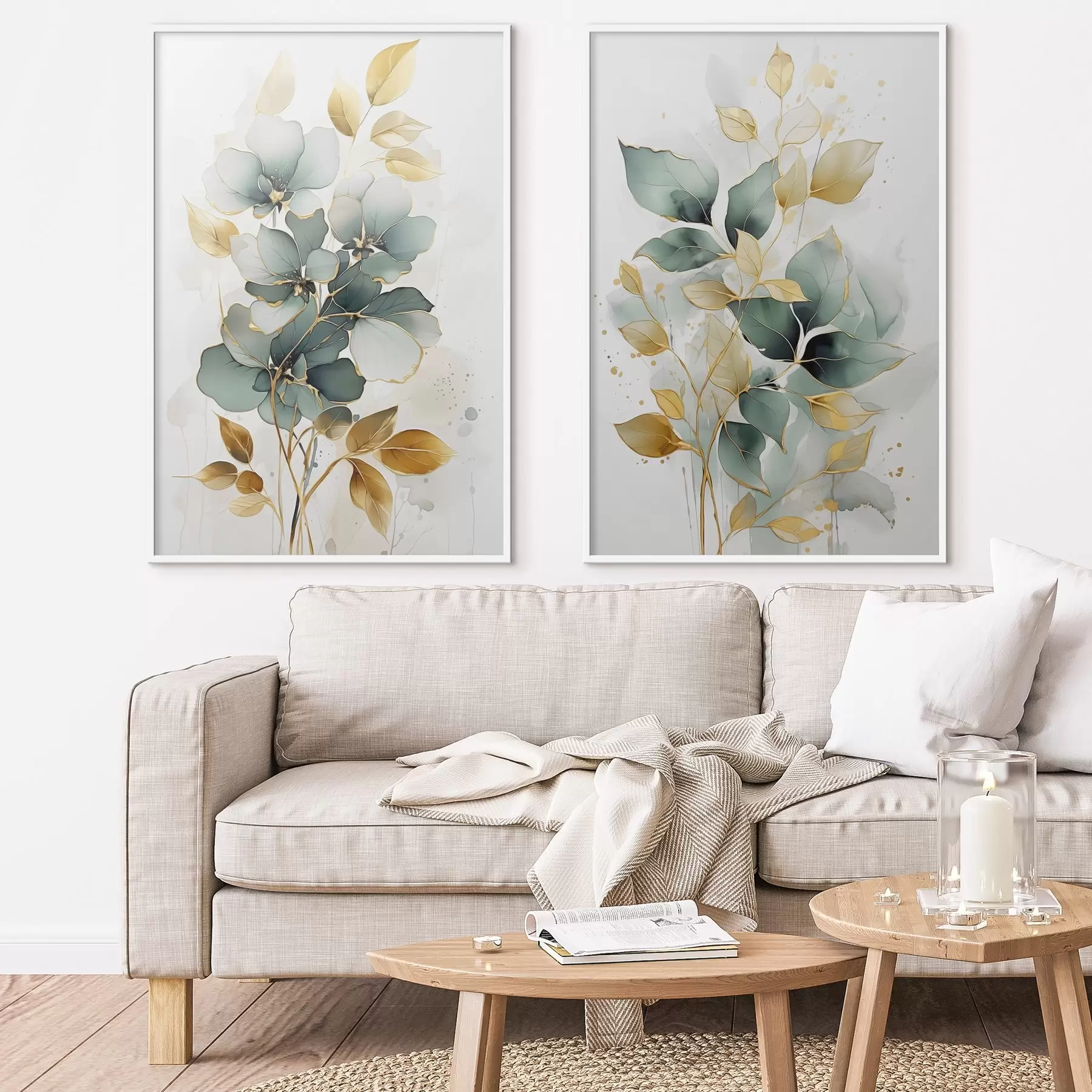 Fototapeedid Abstraktsed oksad koos lehtedega d00610