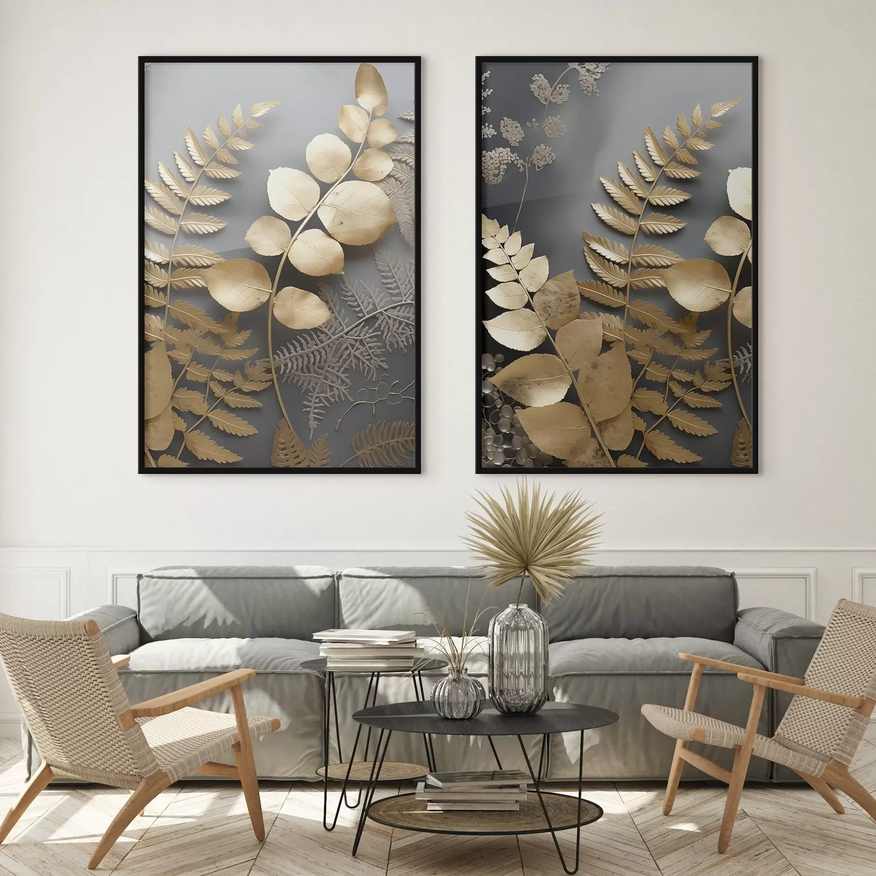 Fototapeedid Sõnajalgade ja eukalüpti oksad d00615