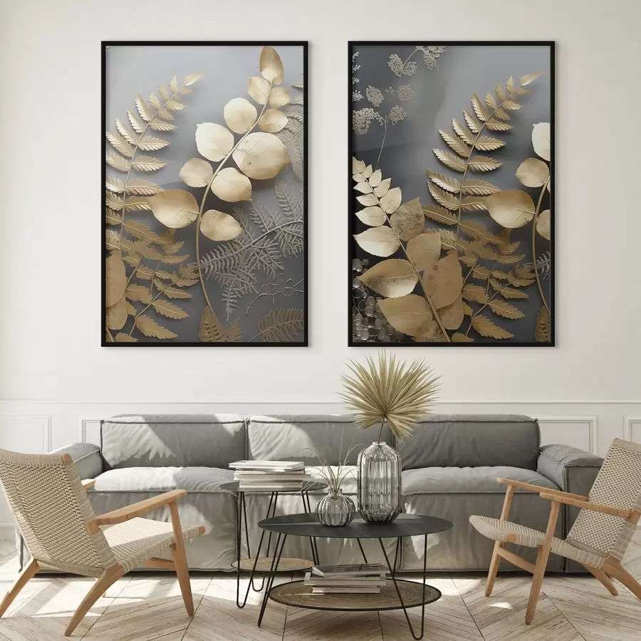 Fototapeedid Sõnajalgade ja eukalüpti oksad d00615