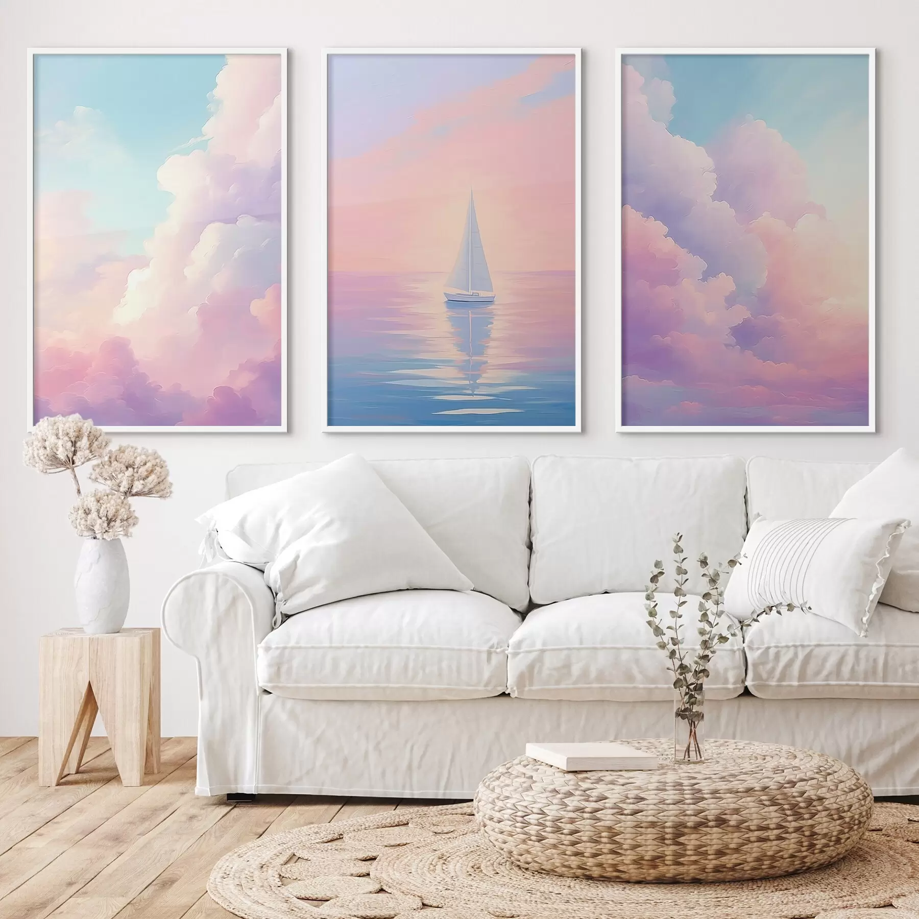 Fototapeedid Purjekas merel pilvede taustal d00619