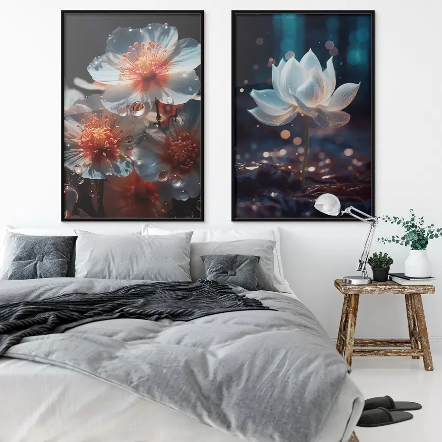 Fototapeedid Veelilled: kompositsioon koos lootoseid d00641