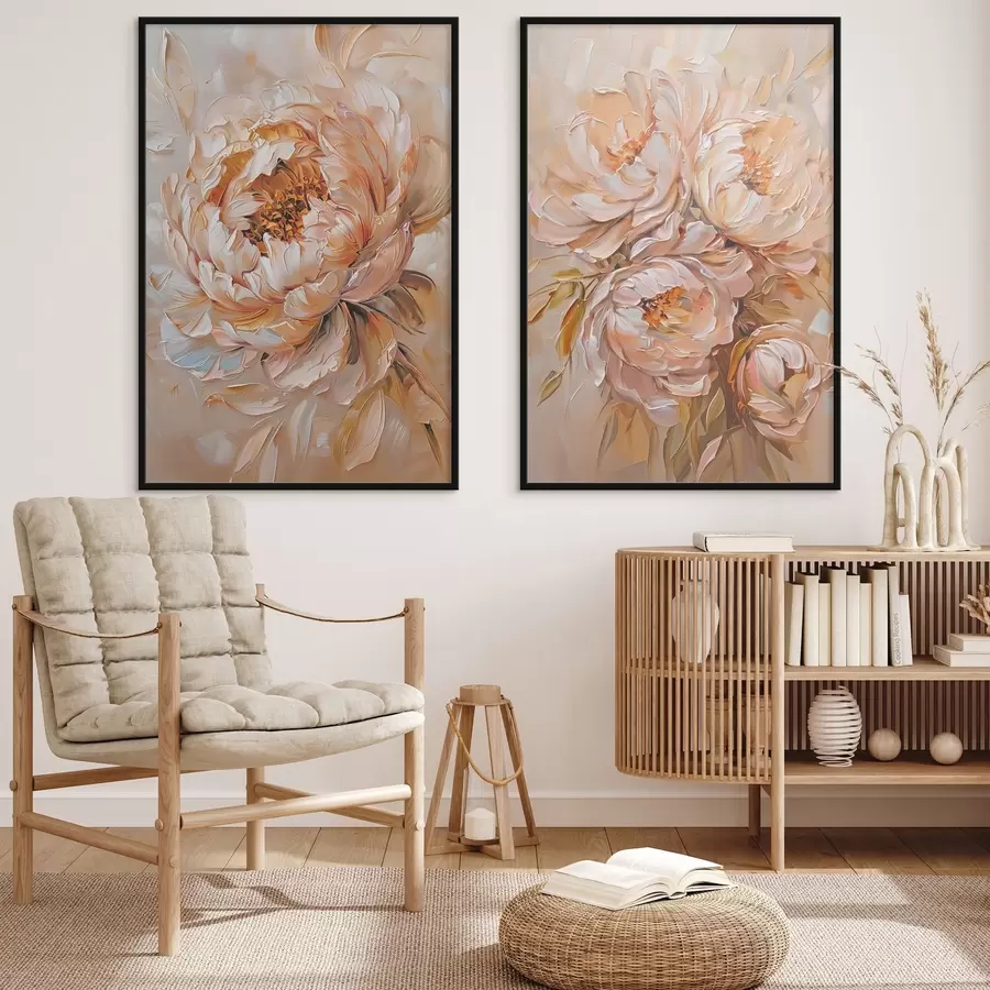 Fototapeedid Õrnad abstraktsed peonid d00673