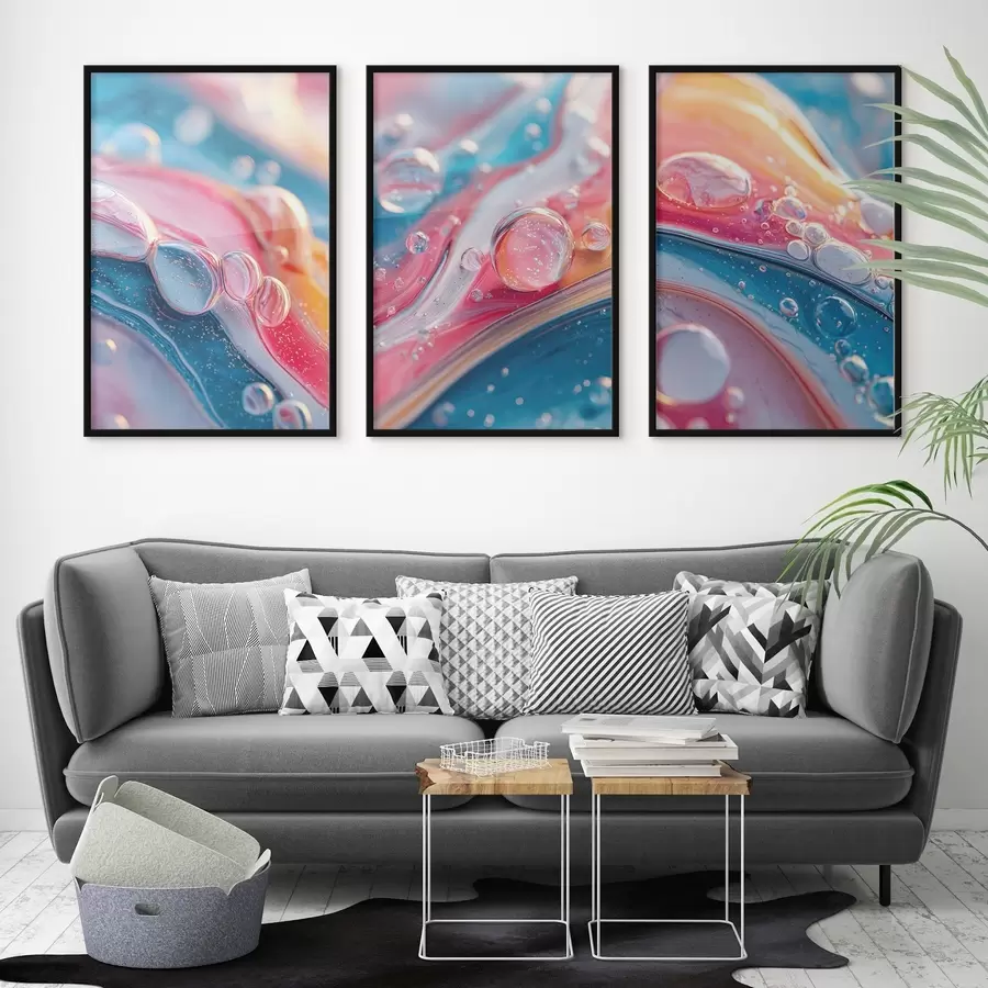 Fototapeedid mitmevärvilised lained mullidega d00698