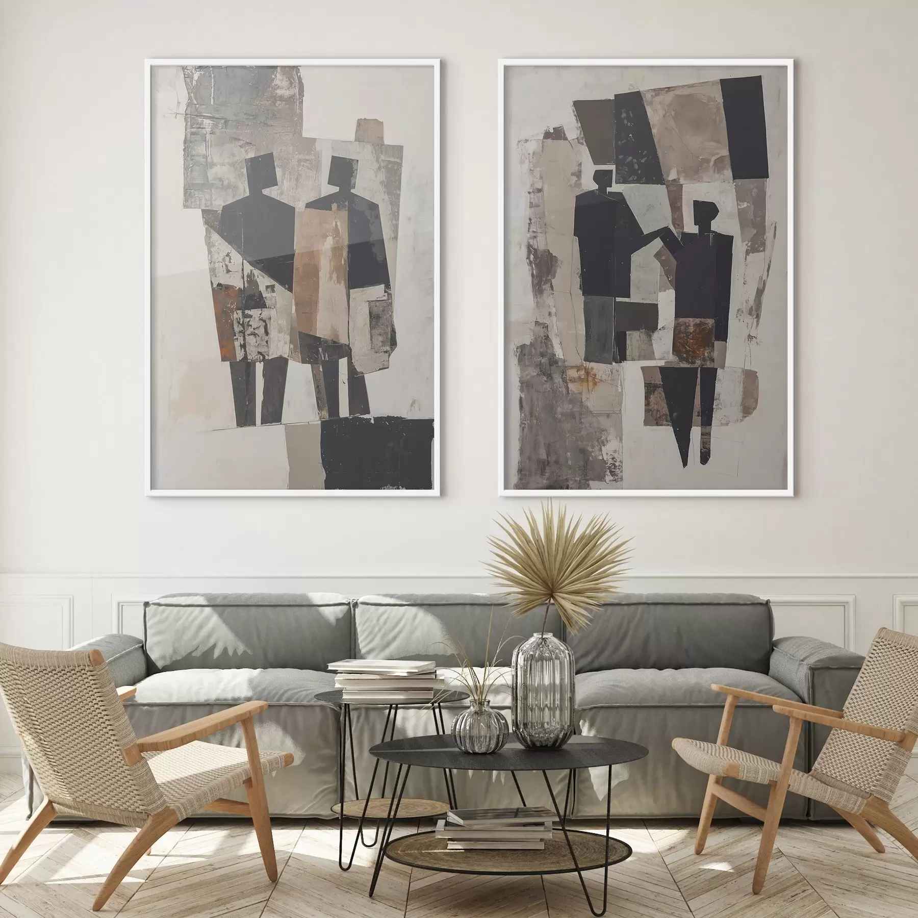 Fototapeedid Abstraktsioon koos siluettidega d00716