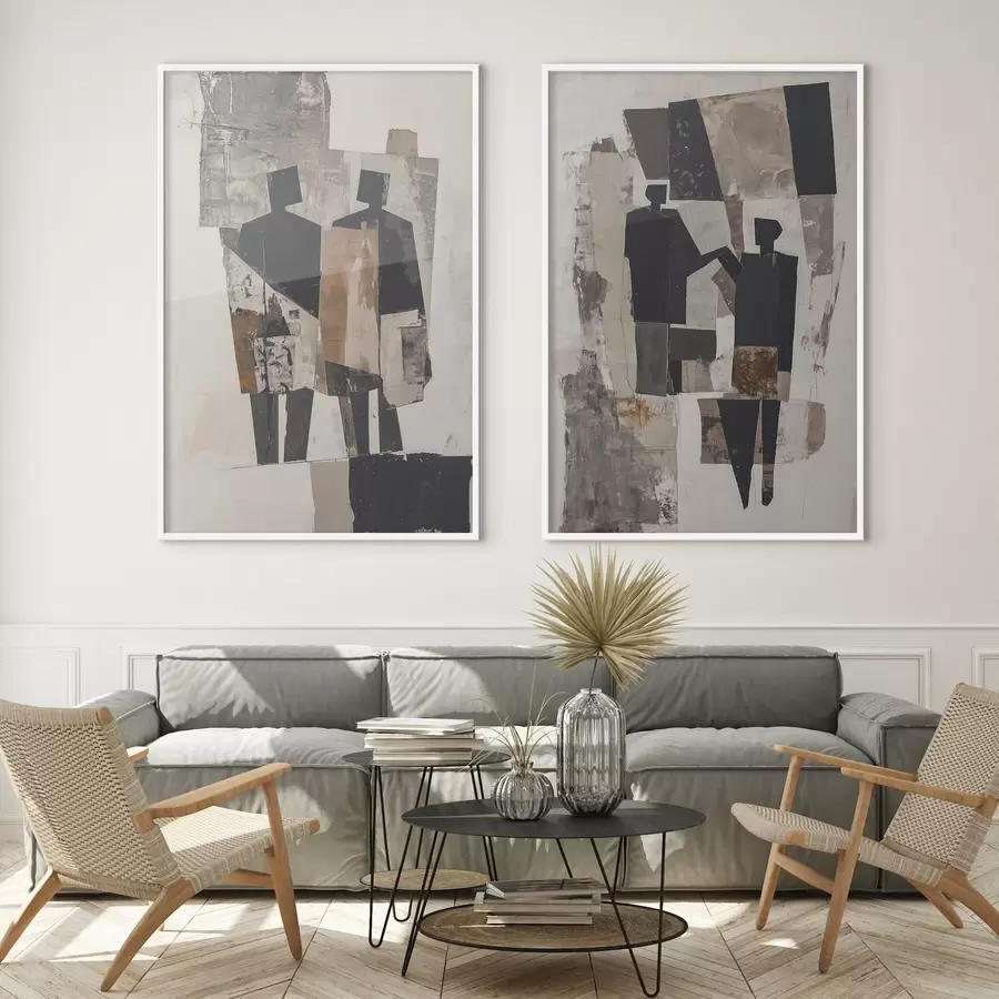 Fototapeedid Abstraktsioon koos siluettidega d00716