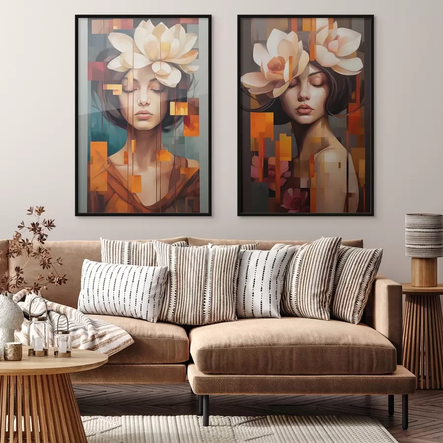 Fototapeedid Naine lilledega d00734