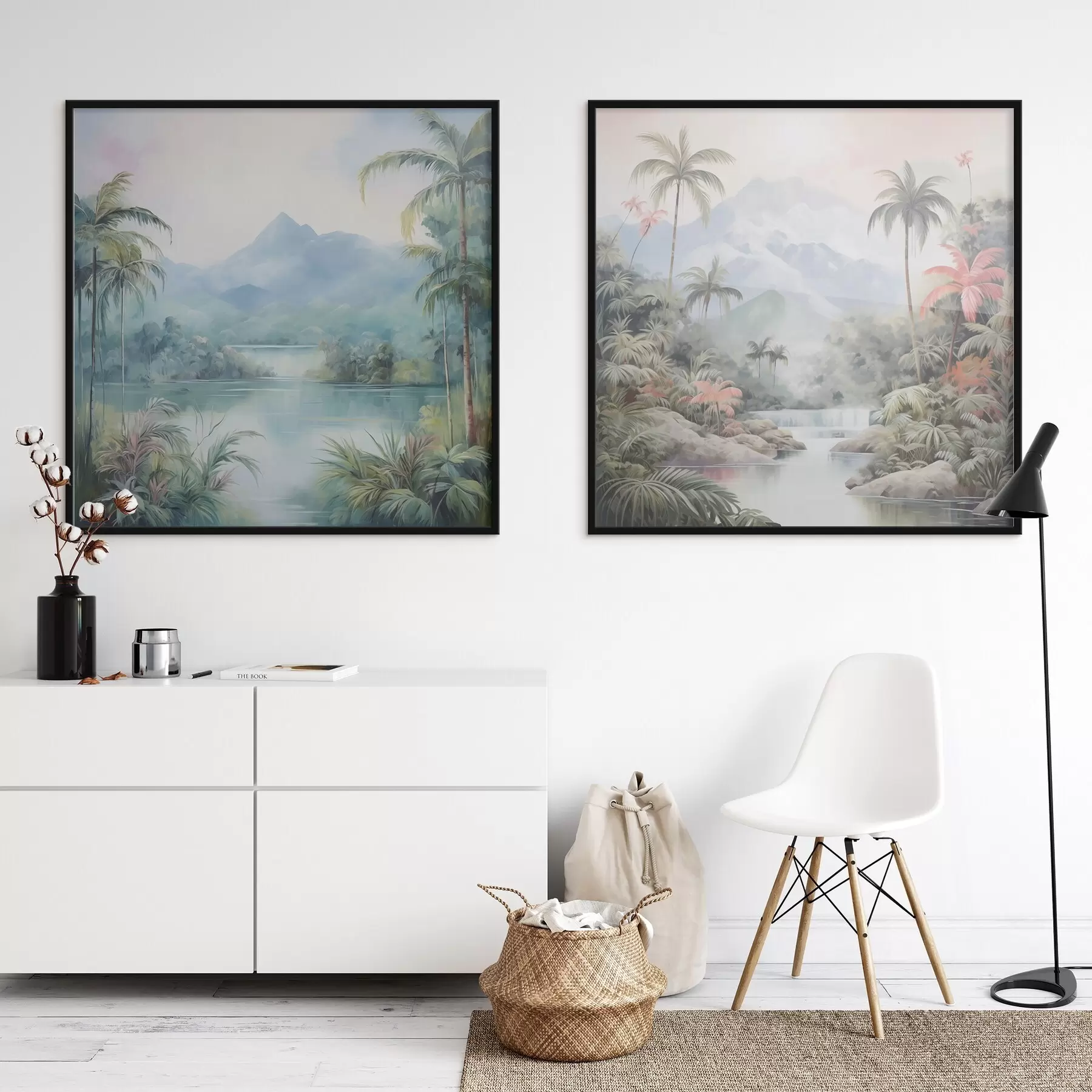 Fototapeedid Jõgi džunglis mäe ees d00751