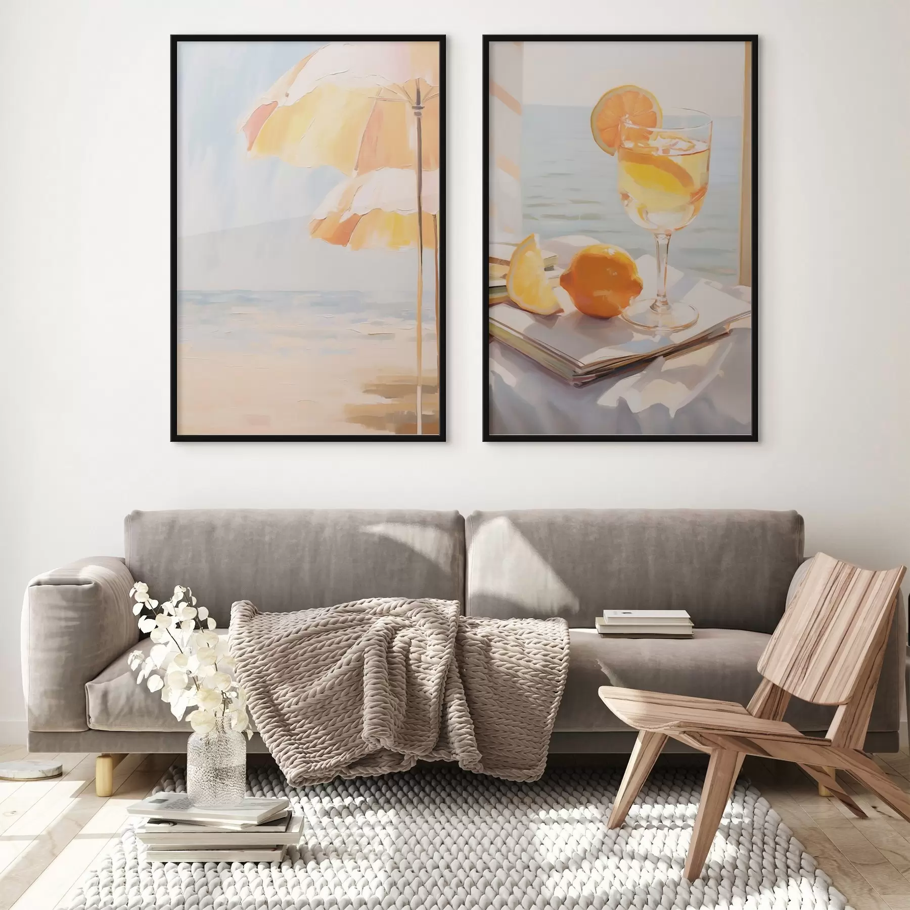 Fototapeedid Rannamaastik ja kokteil klaasis d00793