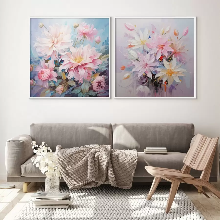 Fototapeedid Roosad peonid akvarellistiilis d00709