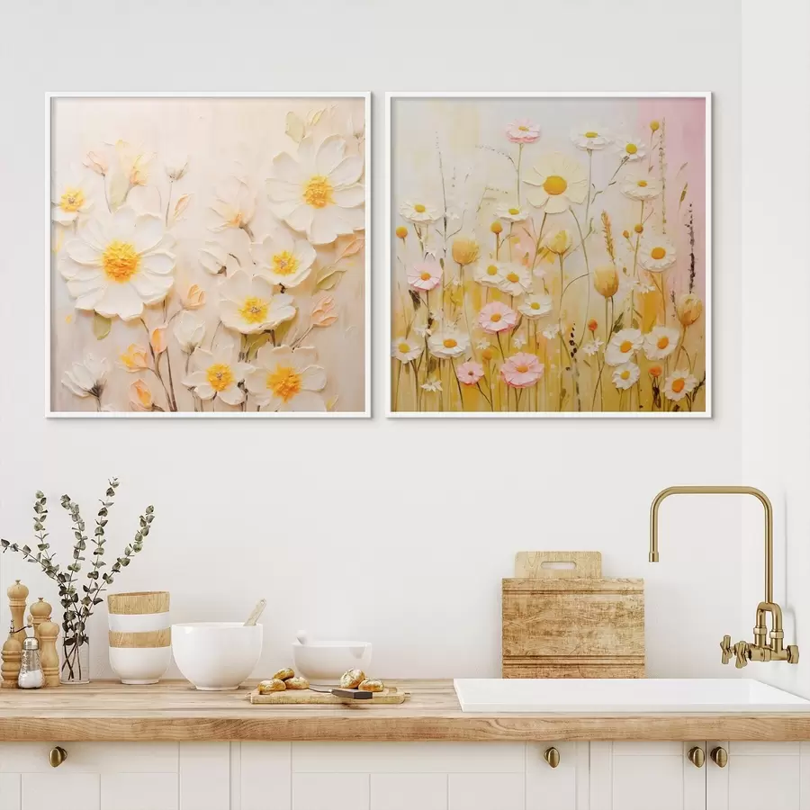 Fototapeedid Õlimaalistiilis lillede aas d00711