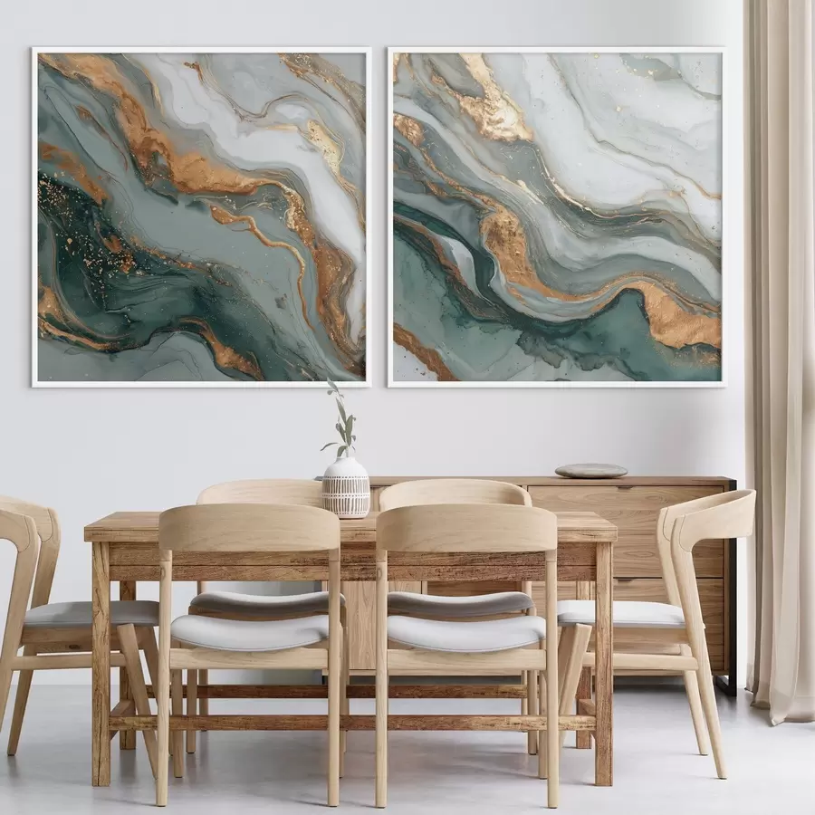 Fototapeedid Marmoristruktuur halli-türkiisi toonides d00744